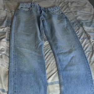 Zara light wash straight denim jeans